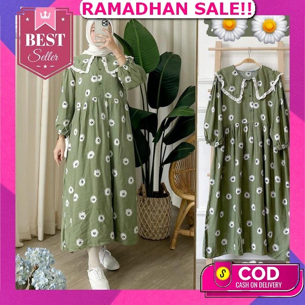 Gamis Payet Mutiara Impor Terbaru / Ansori Dress Ceruty Babydoll Aplikasi Swaroski Mutiara Tali Ping