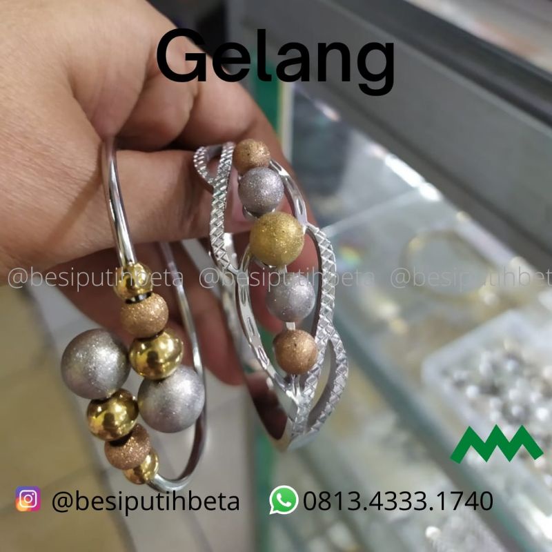 Gelang besi putih asli  /gelang besi putih ambon