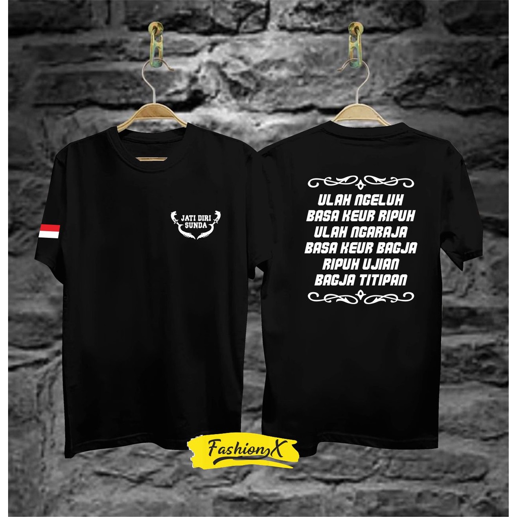 Kaos Pria Distro Jati Diri Sunda Bandung Original Murah Baju Oblong Katun 30s