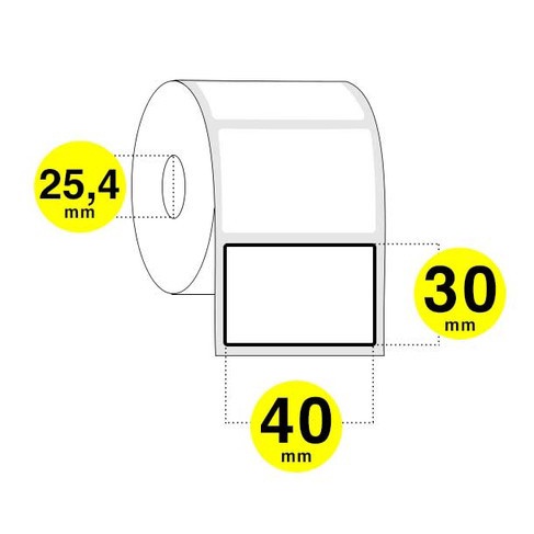 Thermal Label Sticker 40x30 1 Line isi 1000 Stiker Barcode Mixue 40x30 Core 1 Inch