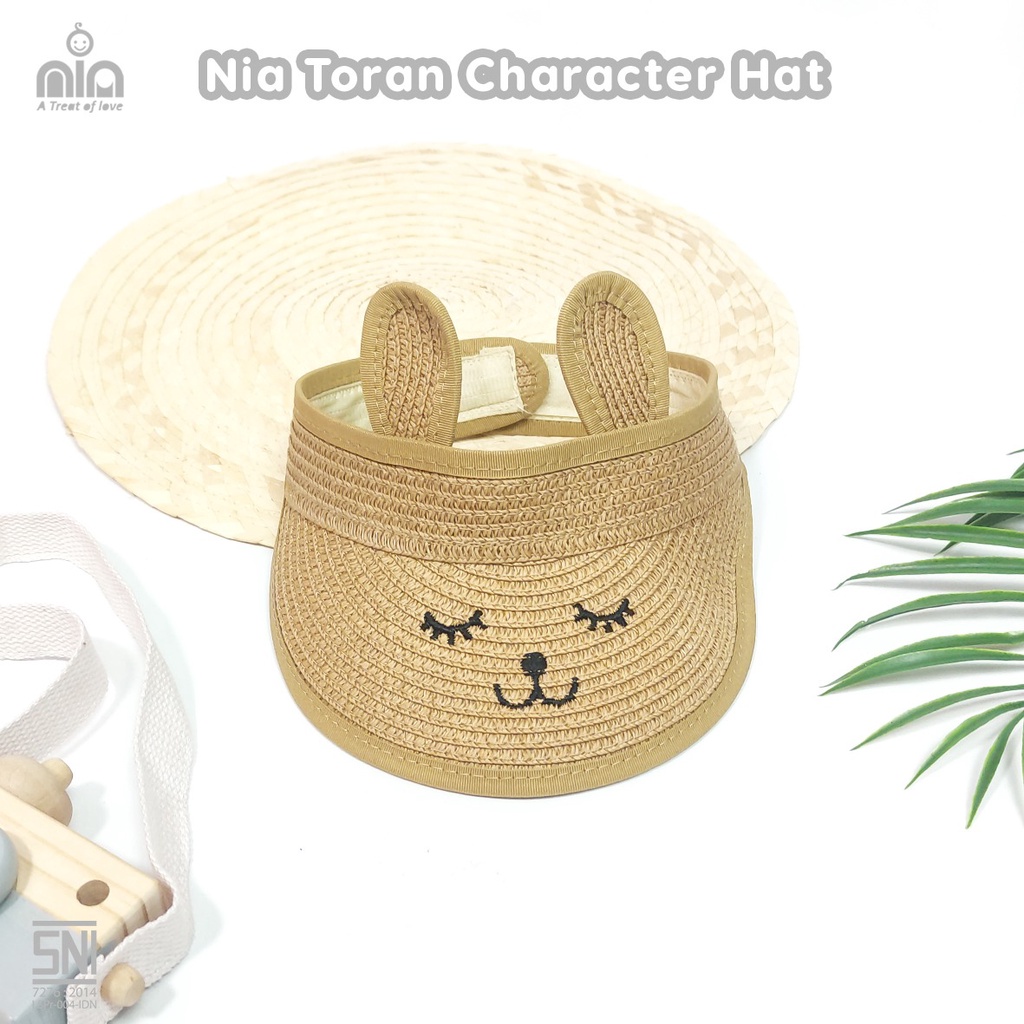 NIA BABY ROTAN CHARACTER HAT - TOPI ANAK BAHAN ROTAN