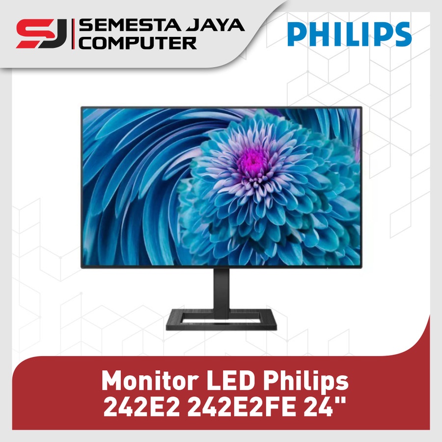 Monitor LED Philips 242E2 242E2FE 24" IPS 1080p 75Hz VGA HDMI DP Heigh