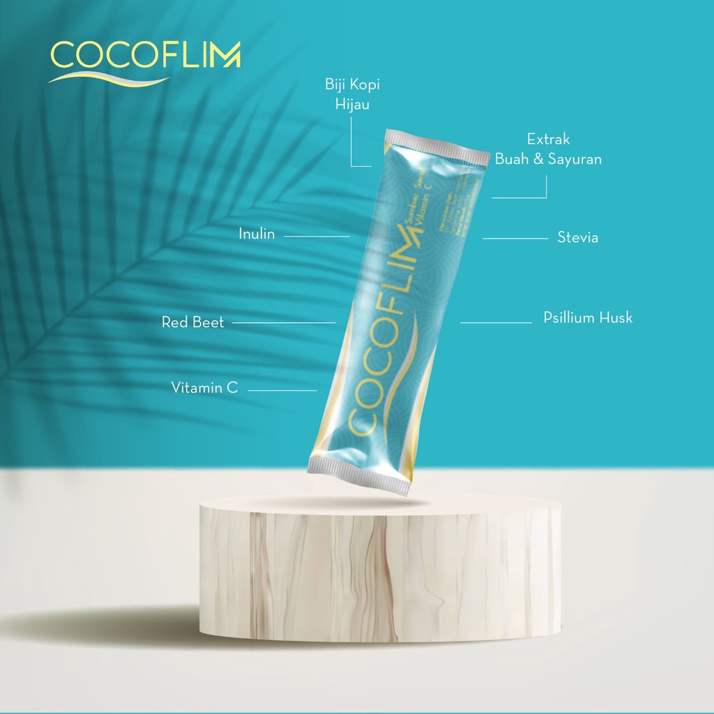 [ORI] Cocoflim 7 Days dengan Sumber Serat Alami dan Vitamin C - 1 Pouch isi 7 Sachet