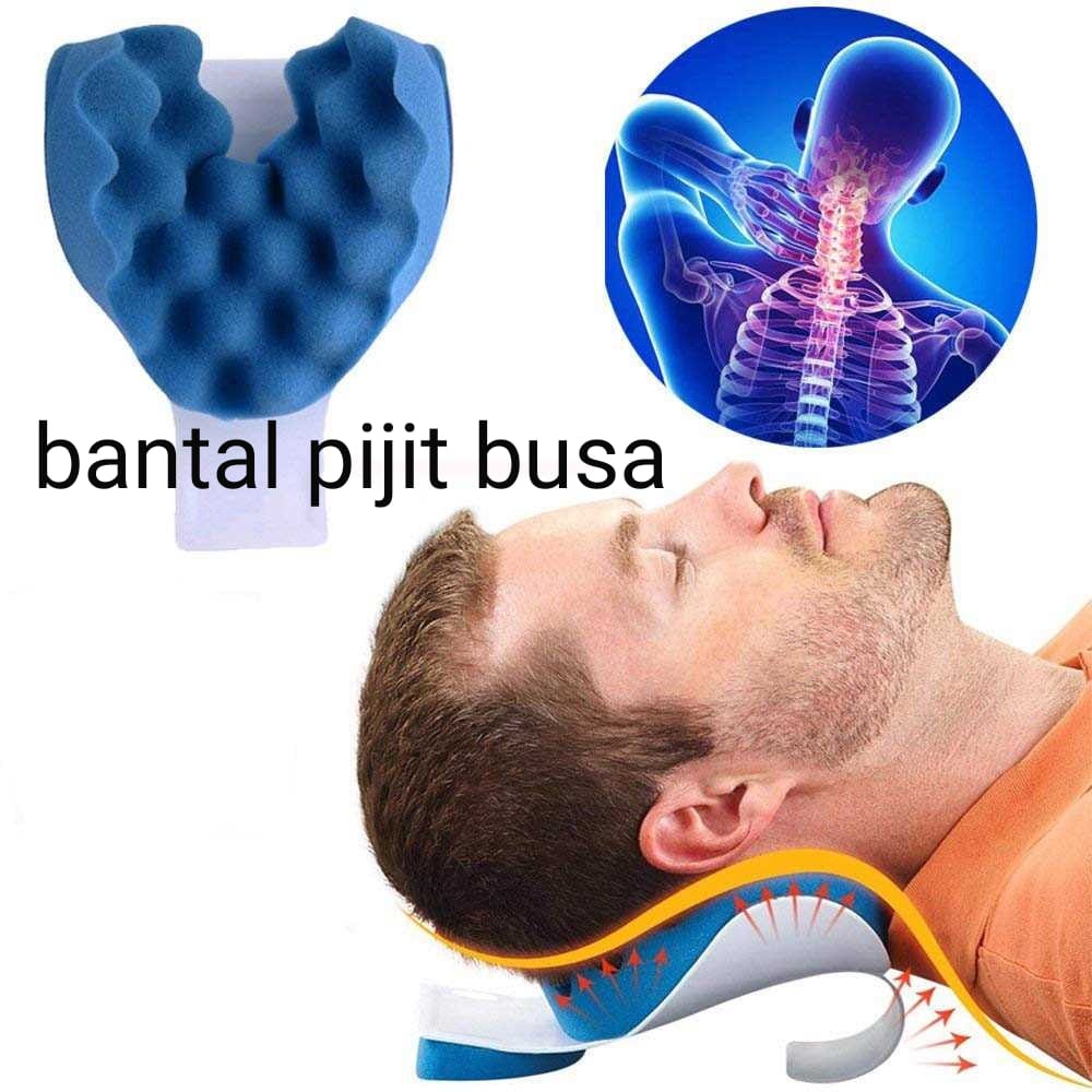 laristerus79 BANTAL LEHER bantal massage leher bantal terapi saraf pereda sakit kepala relaksasi leher punggung B022