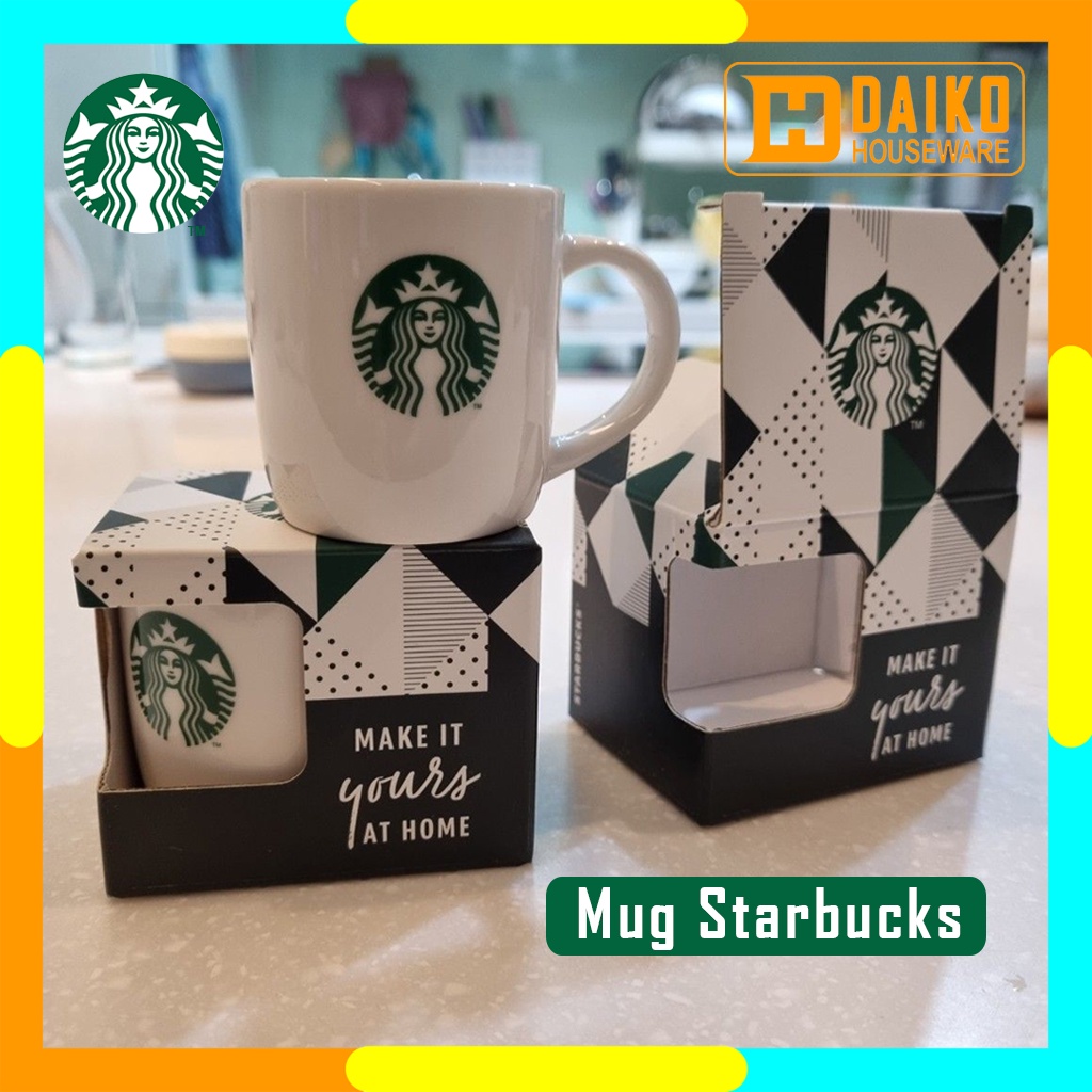 Mug Starbucks Gelas Kopi Ceramic Gift Box Starbucks  - Ukuran 240 ml