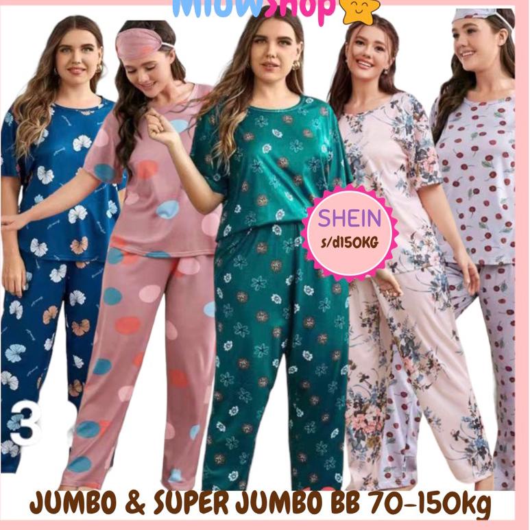 STOK TERBARU BAJU TIDUR PIYAMA IMPORT JUMBO OVERSIZE SHEIN MNC PREMIUM VIRAL LENGAN PANJANG | LENGAN