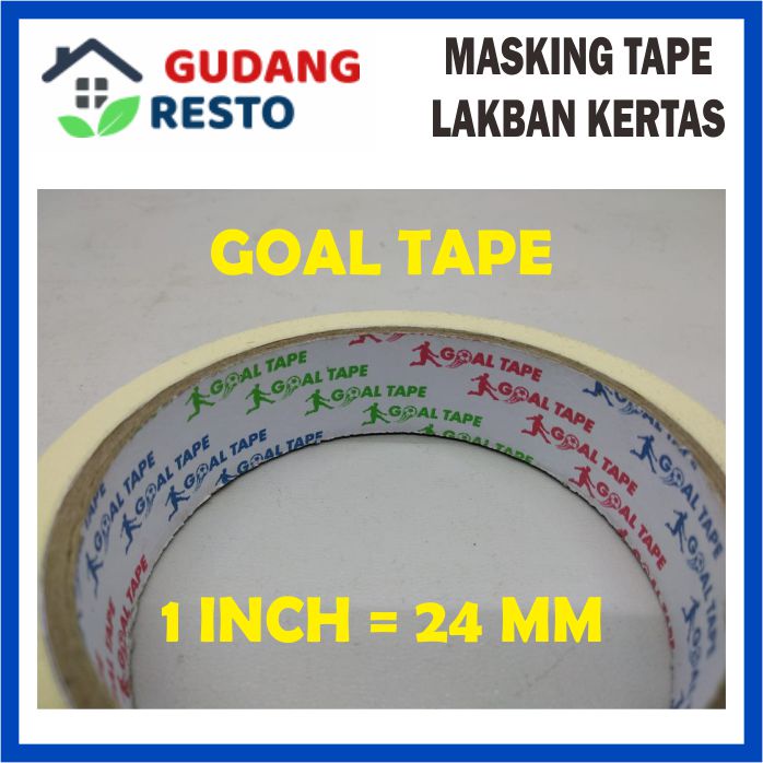 LAKBAN KERTAS NACHI 1 INCH 24 MM MASKING TAPE PAPER 20 YARD ISOLASI 1&quot; 20 Y SELOTIP SOLATIP SOLASI