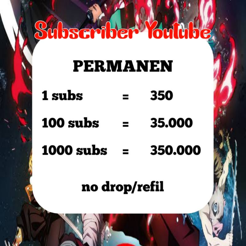 Subscriber Youtube Permanen