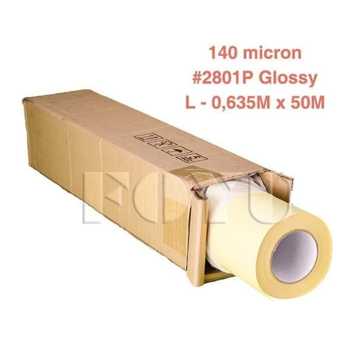 

Plastik Laminasi Laminating Cold Dingin Roll 140 mic 63.5CM x 50M Glossy 2801P