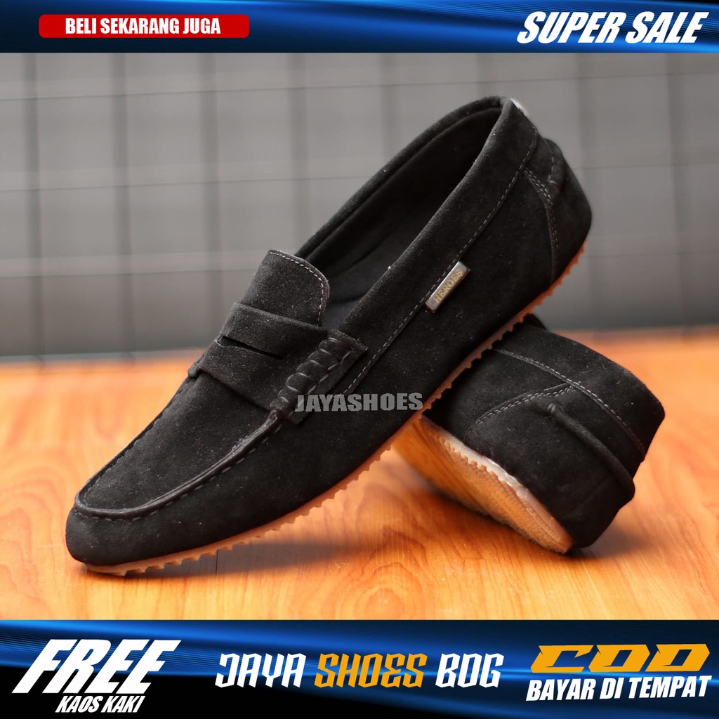 Sepatu Kasual Casual Slip On Pria Bahan Suede Santai Murah Cowok Terbaik