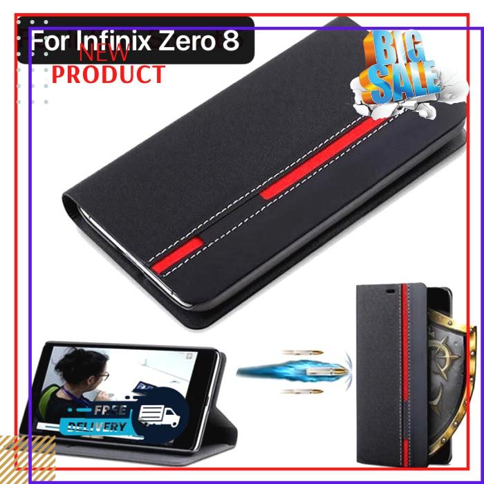 Case Infinix Zero 8 Flip Cover Walet Dompet Handphone Silikon Casing