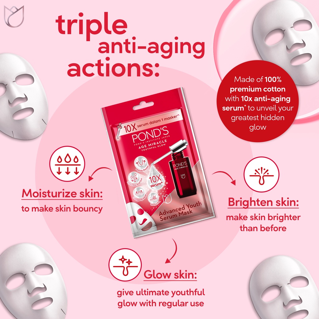 Ponds Age Miracle Serum Sheet Mask Anti Aging 25G
