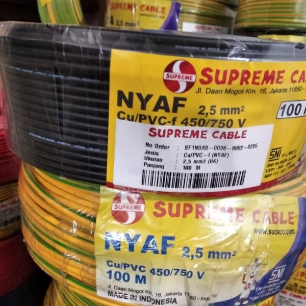 Supreme Kabel NYAF 1x2.5 100 Meter