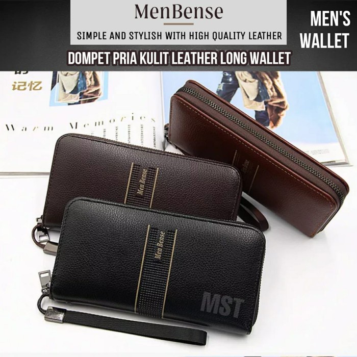 Dompet Panjang Pria Kulit Long Men Bense Mbs 888 3 Hitam U7R4 Dompet Terlaris vintage Awet Branded T