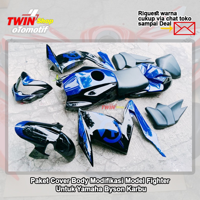 PAKET LENGKAP BODY YAMAHA BYSON Modifikasi MODEL FIGHTER ( PNP Untuk Yamaha Byson Karbu )