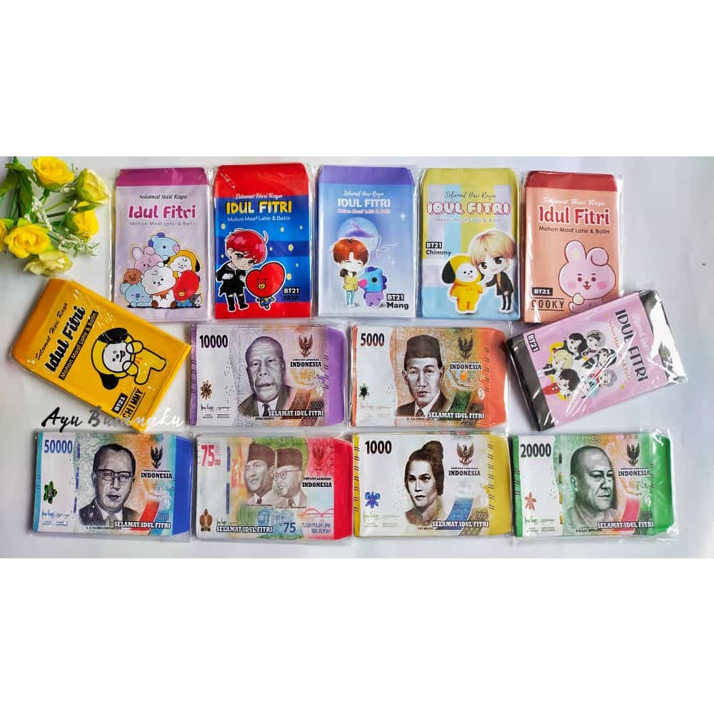 

AMPLOP LEBARAN KARAKTER AMPLOP UANG/BT21 ANGPAO PER 10 PCS