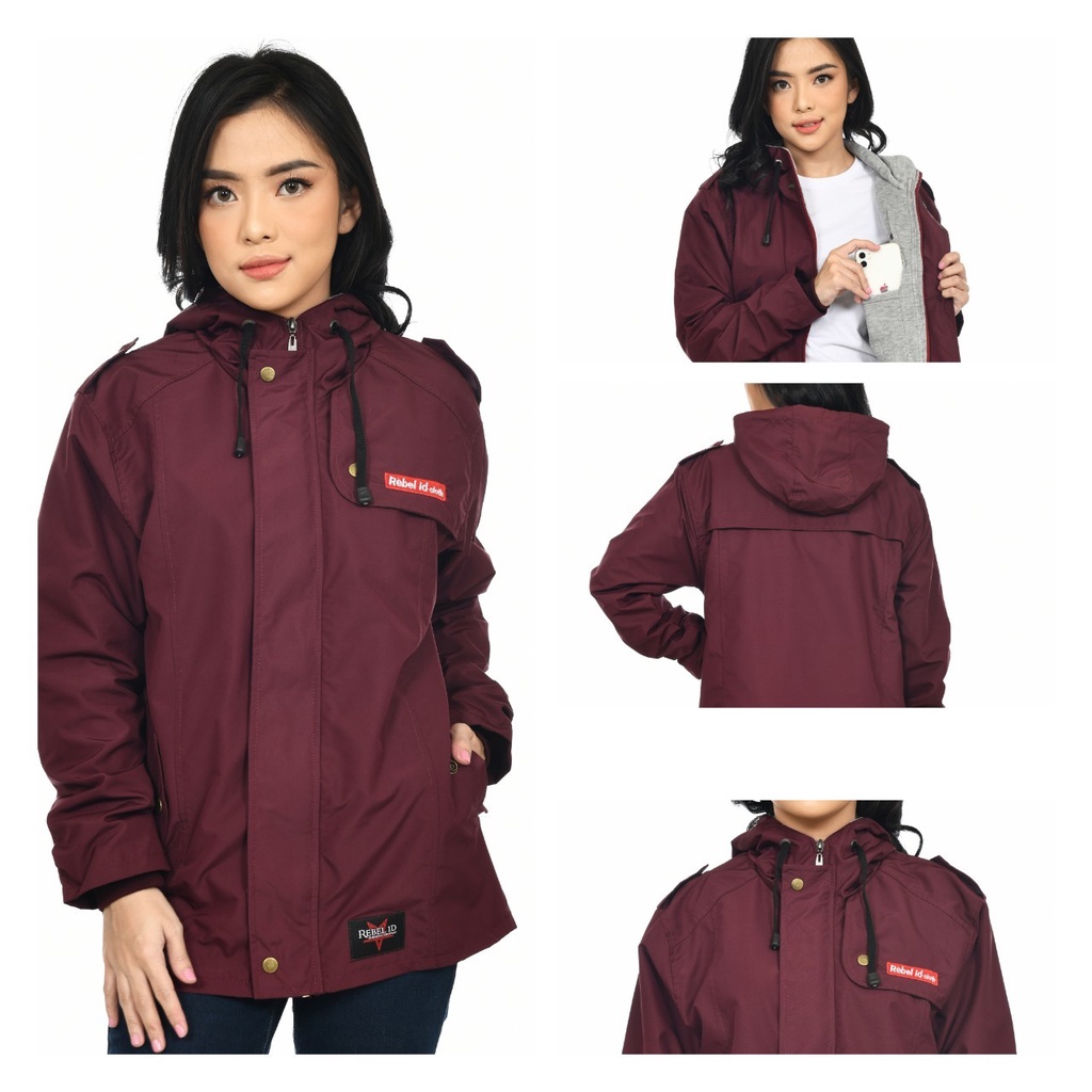 Jaket parasut olahraga pria wanita running joging lari Waterproof