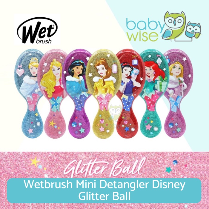 The Wet Brush Wetbrush Mini Detangler Disney Glitter Ball - Sisir Rambut