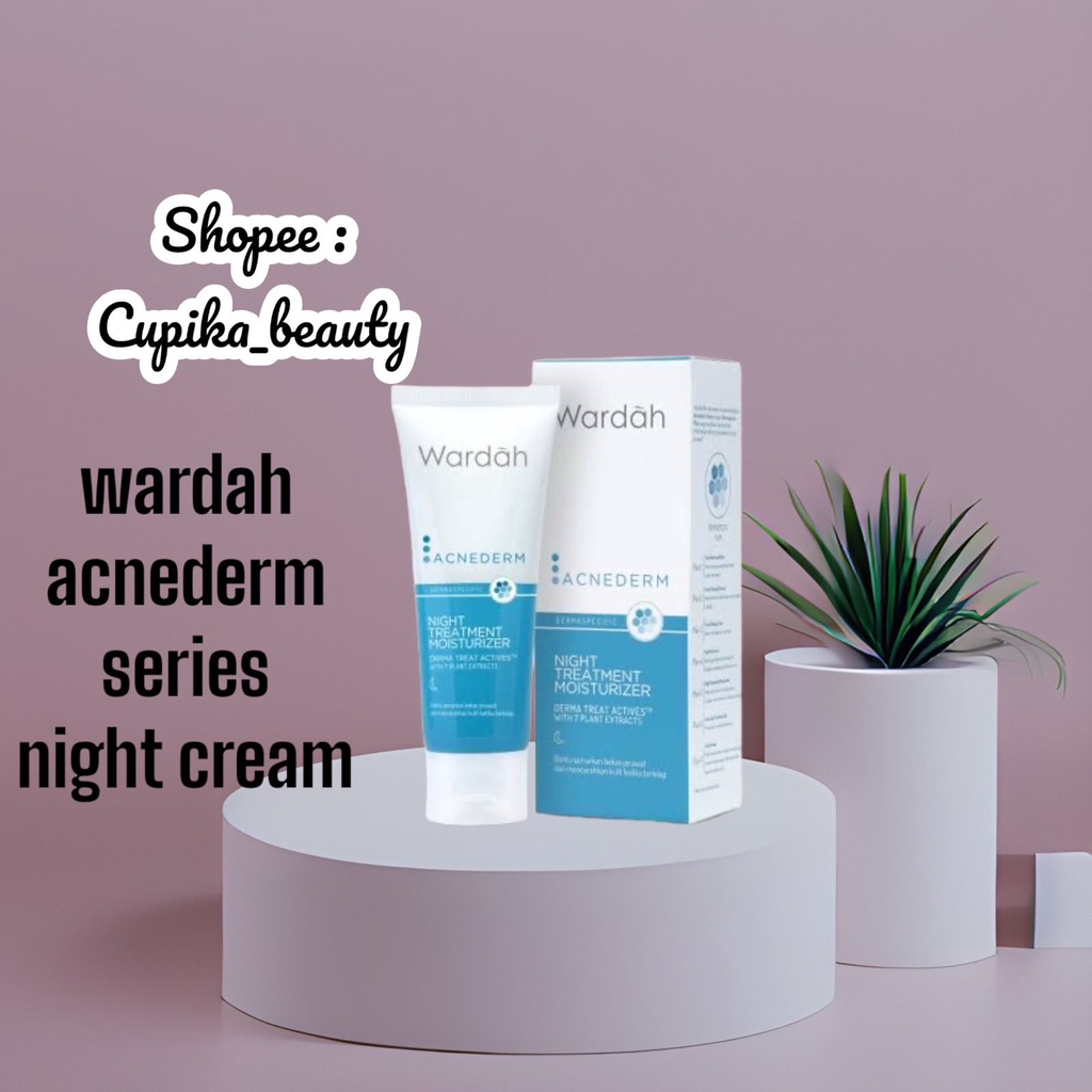 [pb] cream malam khusus jerawat // Wardah Acnederm Night Treatment Moisturizer 40ml | Pelembab Wajah Berjerawat