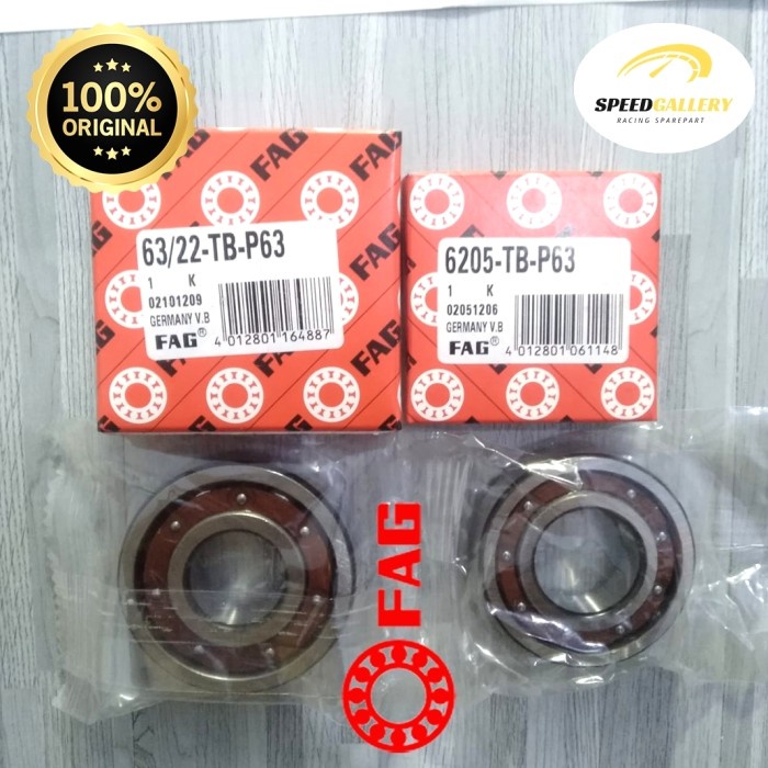 BEARING HIGH SPEED 63/22, 6205 TBP63 FOR NINJA 2 TAK BY FAG GERMANY