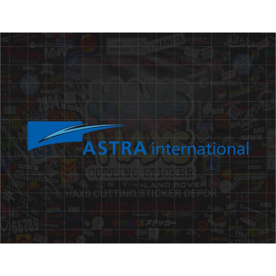 Cutting Sticker Astra International V1 Ukuran 12 Cm Untuk Motor Mobil