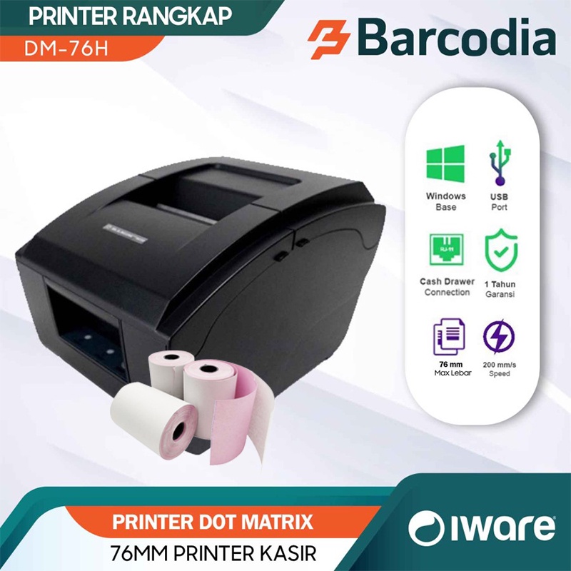 Printer Dot Matrix IWARE DM-76H / Printer Dotmatrix untuk Kasir / Printer Kasir Dot Matrix 2ply