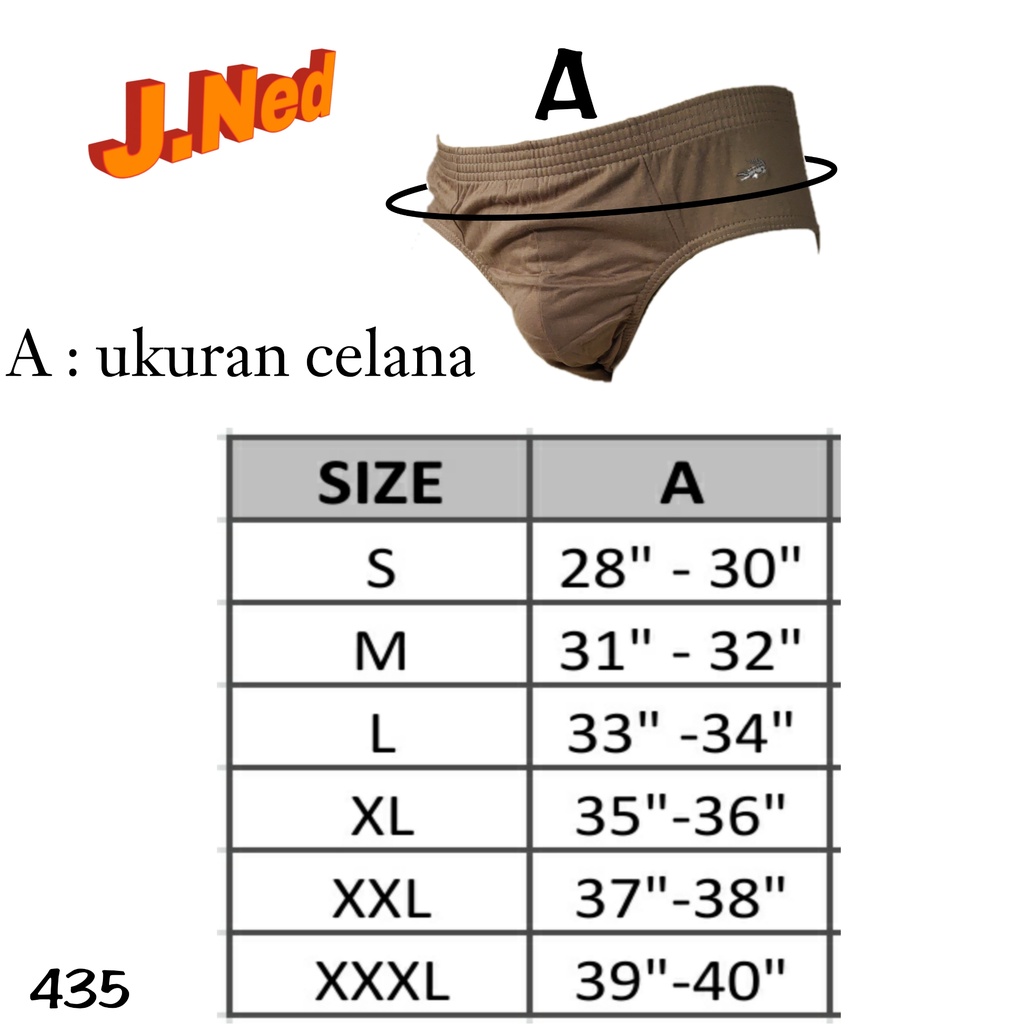 J435T CELANA DALAM PRIA SEGITIGA CROCODILE HARGA PER 3 PCS SIZE M - XXXL