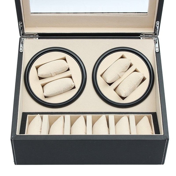 Pemutar Jam Tangan Otomatis Ww001 / Watch Winder 4+6 Bonus Adaptor