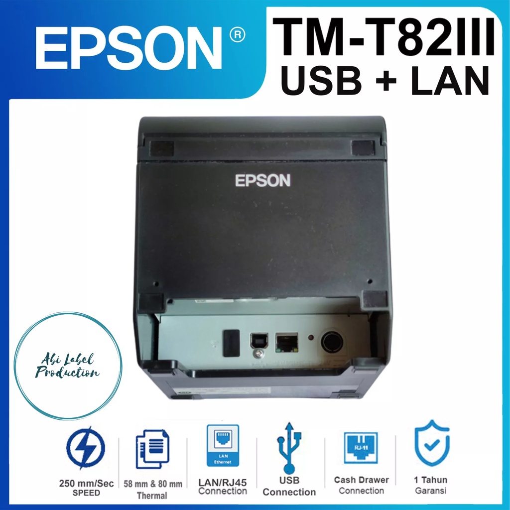 PRINTER KASIR EPSON TM-T82III INTERFACE LAN + USB