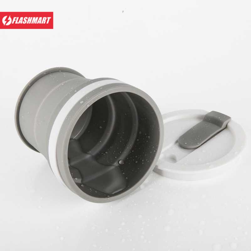 Flashmart Gelas Cangkir Lipat Silikon Foldable Travel Mug 350ml - M6