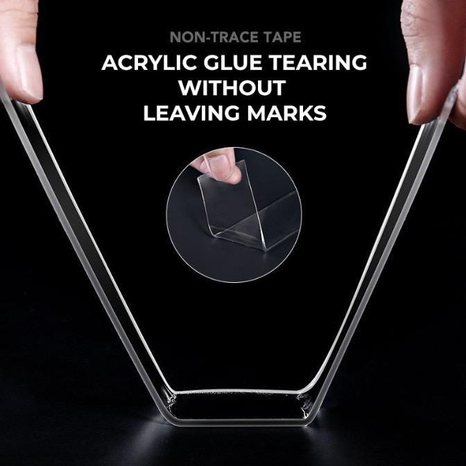 COD GP Nano Tape Ivy Grip Tape Isolasi 2 Sisi Solatip Double Tape Kuat / Double Tape Nano Bening Transparan 1M 3M 5M / DOUBLE TAPE AJAIB ISOLASI BENING