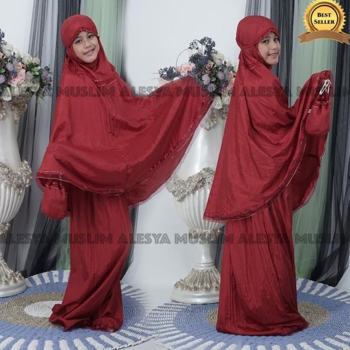 mukena parasut anak model pita mukena parasut anak deffa termurah