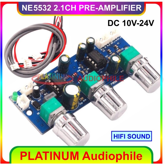 Tone Control Ne5532 2.1Ch Stereo Pre Amplifier 2.1Ch Ne5532