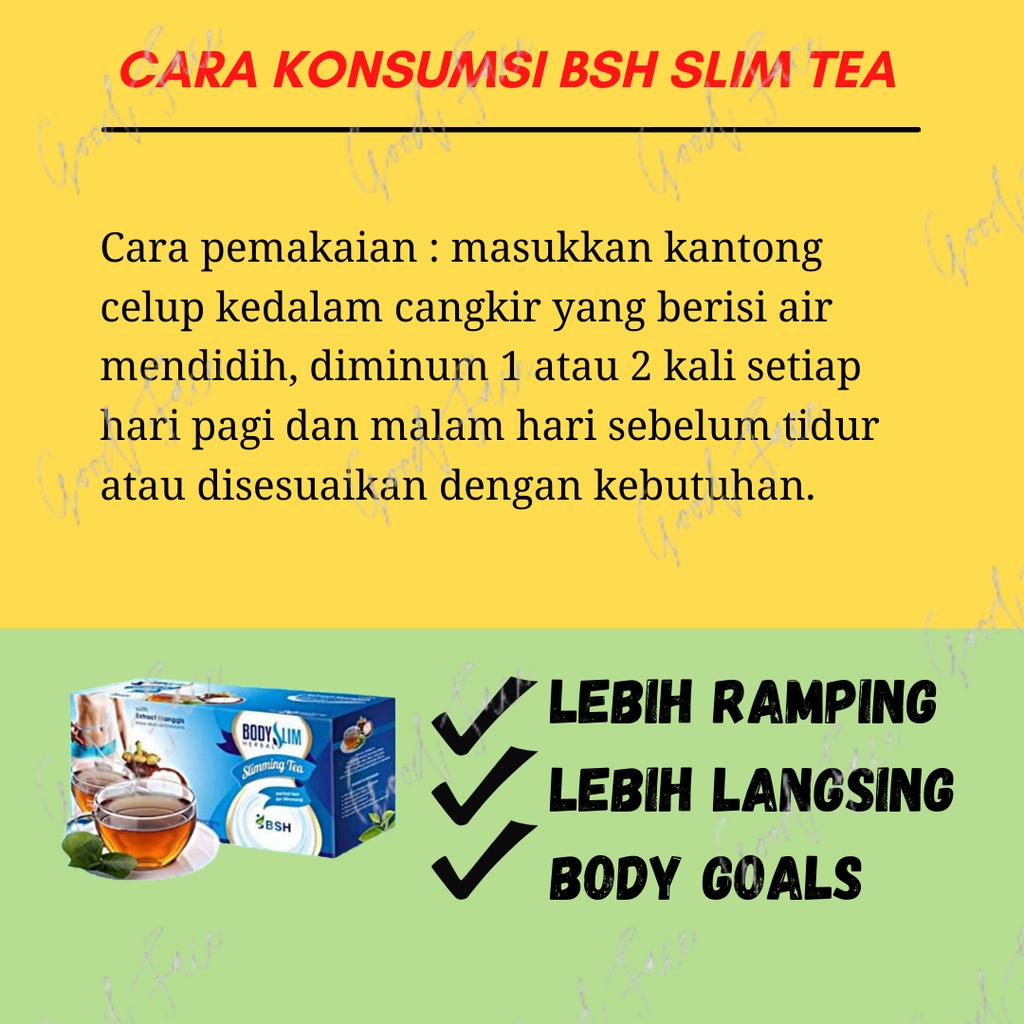 Teh Penurun Berat Badan Body Slim Herbal Slimming Tea BSH Tea New Pack (Depkes)