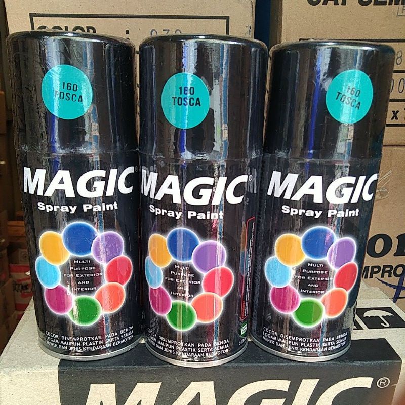 pilok pilox magic spray paint magic tosca 160 biru tosca 300cc