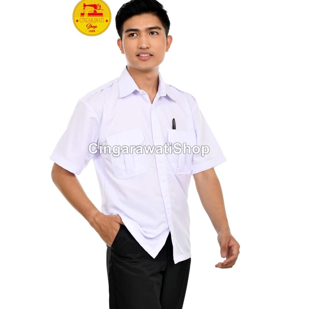 TREN TERBARU Baju PDH Putih Pns Kemeja Putih Dinas Pria Baju Putih Pemda Lengan Pendek Baju Pdl puti