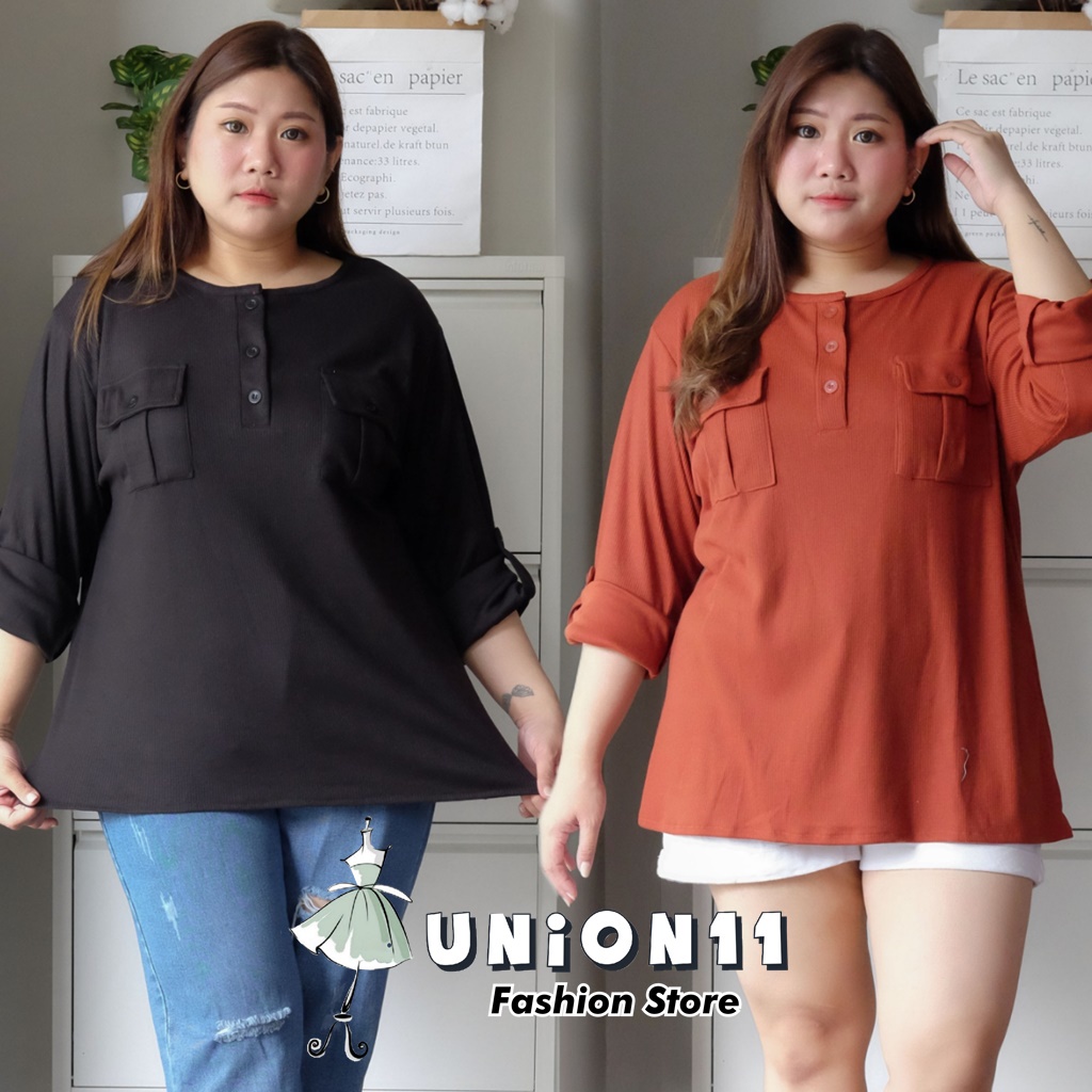 UNION11 - ATASAN JUMBO WANITA LD 120 / BAJU JUMBO WANITA / BAJU KERJA WANITA BIGSIZE / BLOUSE JUMBO WANITA / ATASAN JUMBO XXXL WANITA SANTANA