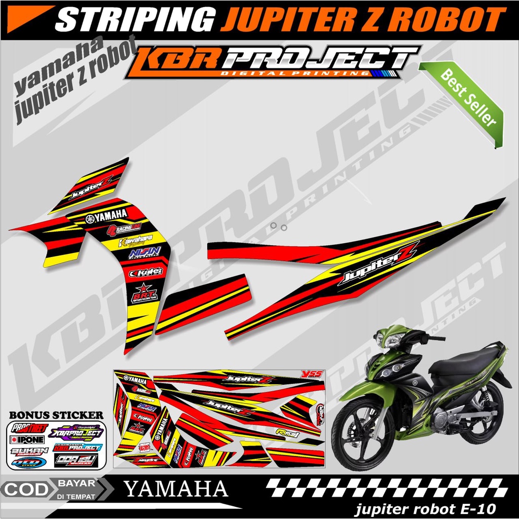 JUPITER Z ROBOT 2003 STIKER MOTOR KEREN Stiker Striping (JUPITER Z ROBOT 2003) Lis Variasi Stiker Mo