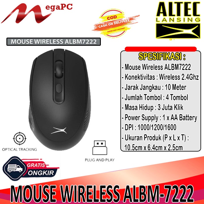 MOUSE WIRELESS  ALTEC LANSING  ALBM-7222 ORIGINAL