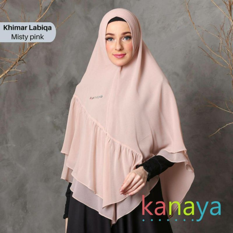 Khimar Labiqa by Kanaya Misty Pink Preloved bukan Sisesa. Jawhara.