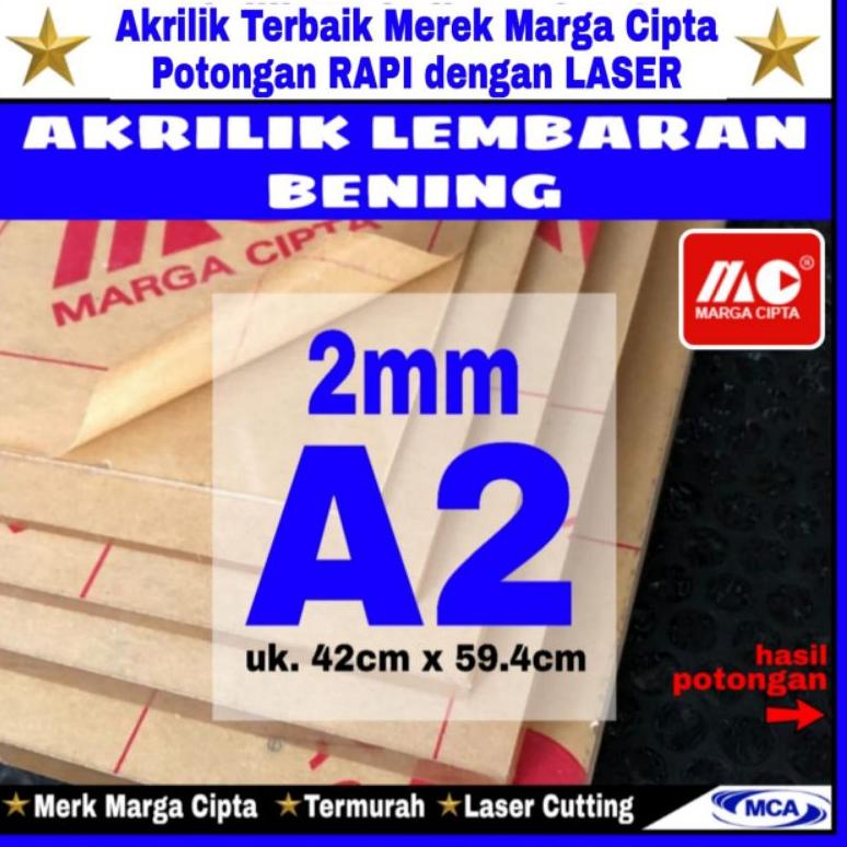5.5 Product HOT AKRILIK lembaran 2mm A2 / Akrilik bening / Marga cipta / Acrylic