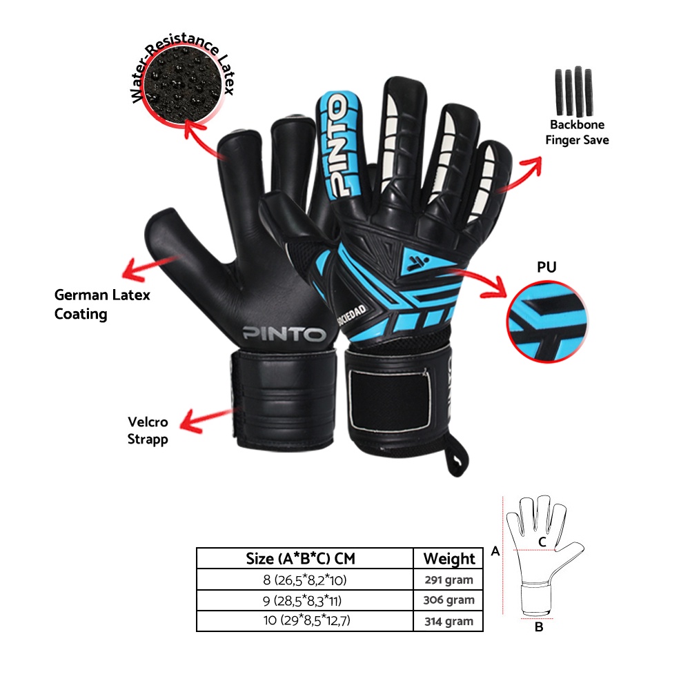 Sarung Tangan Kiper Tulang Dewasa PINTO Sociedad