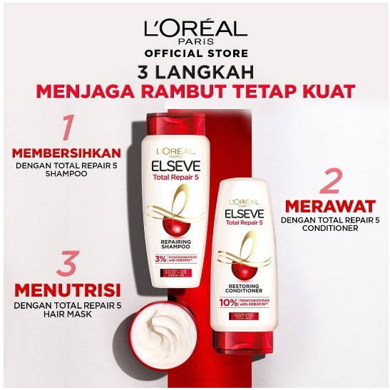 L'Oreal Paris Elseve Total Repair 5 - 170 ML | Shampoo | Conditioner | Hair Care Perawatan Rambut Loreal