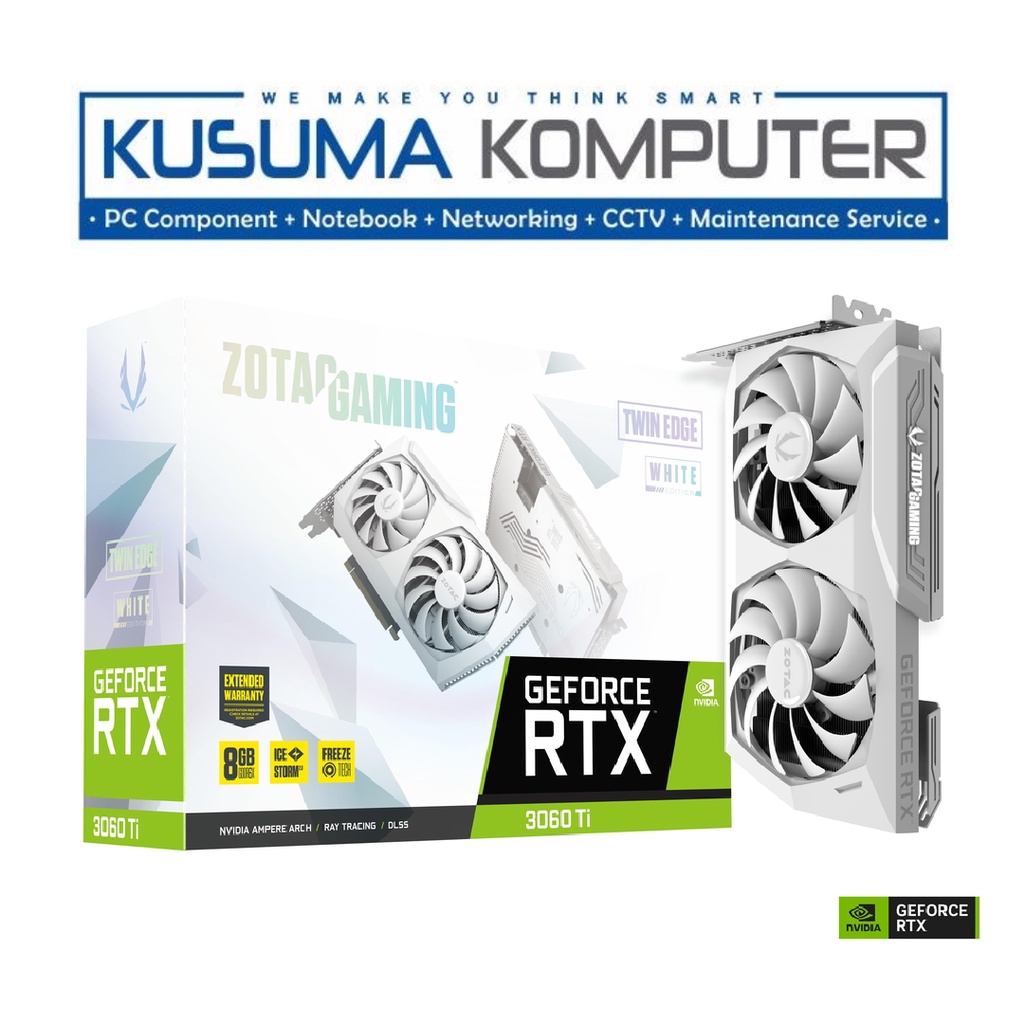 ZOTAC GAMING GeForce RTX 3060 Ti 8GB GDDR6X Twin Edge White Edition