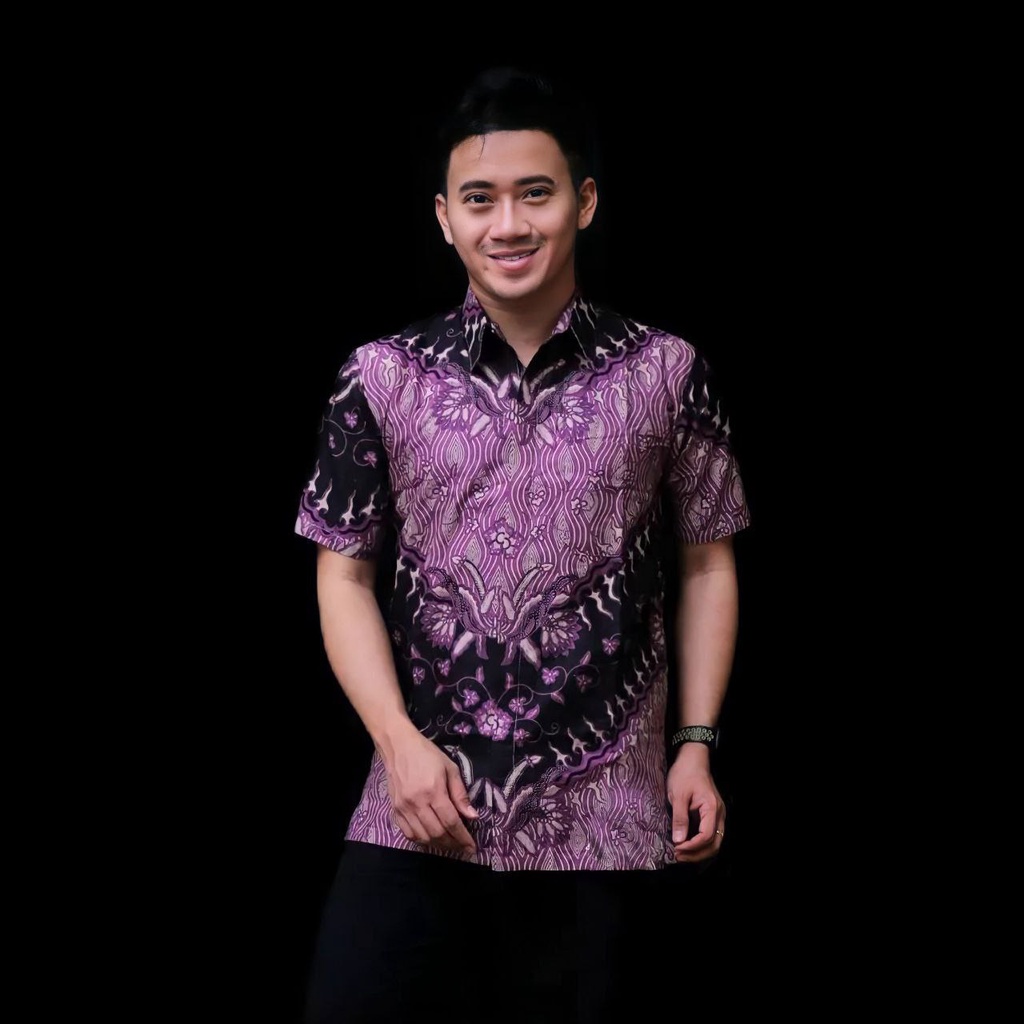 TERBARU Couple sweet || couple batik ayah dan Batik anak cowok BATIK UNGU Batik Terbaru Batik 2022