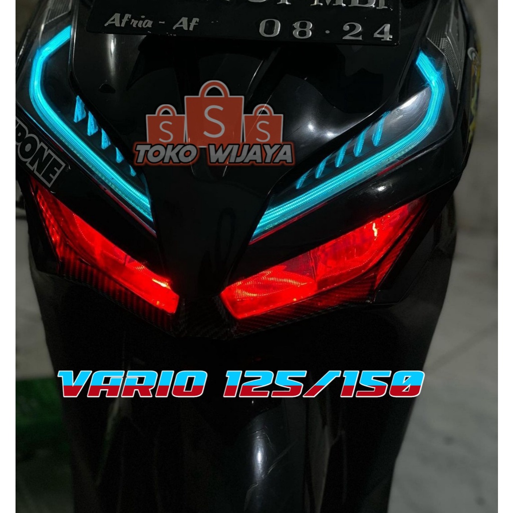 SEPAKET LENGKAP LAMPU ALIS NEON VARIO 125 150 OLD NEW BONUS DEMON EYES + SAKLAR ON OFF BY AG REZA SPEED
