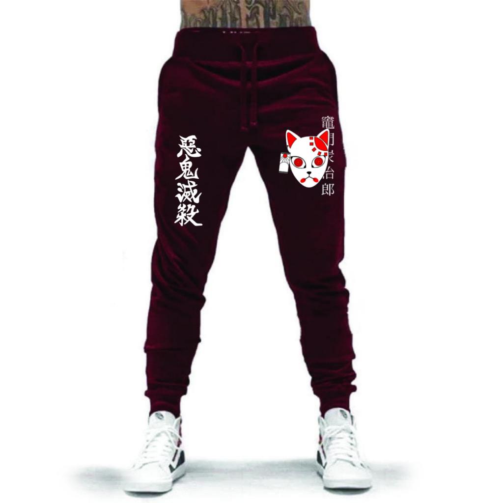 CELANA PANJANG JOGGER MODEL KIMETSU NO YAIBA ANIME DEMON SLAYER BAHAN FLEECE TEBAL / NYAMAN DIPAKAI KUALITAS BAGUS