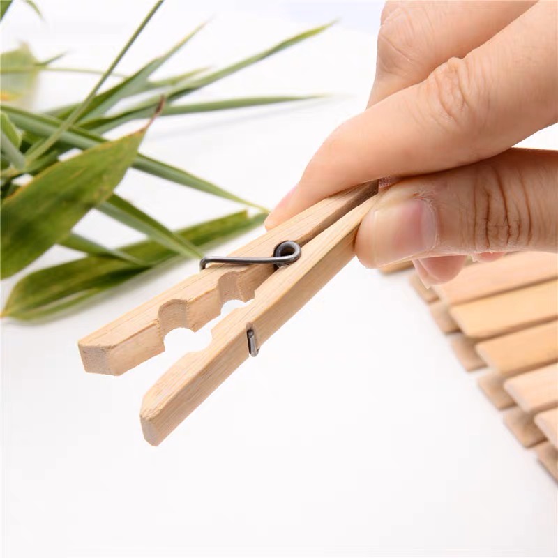 Natural bamboo peg / Jepitan Jemuran Bamboo (isi 20pcs)