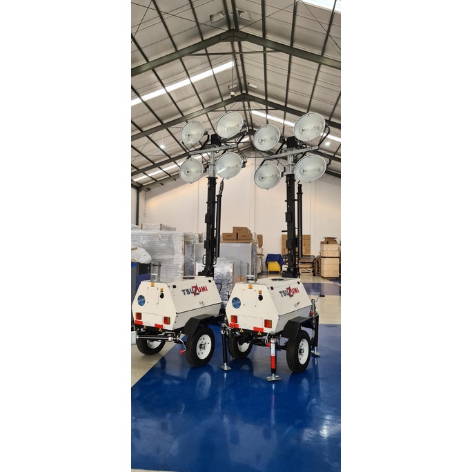 Genset Tower Light 4 X 1000 W Tsuzumi Model Trailer Lt7 Towerlight