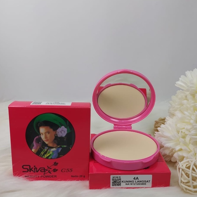 ❤ MEMEY ❤ SKIVA Beauty Powder G55 | Compact Powder | Bedak Dus Pink